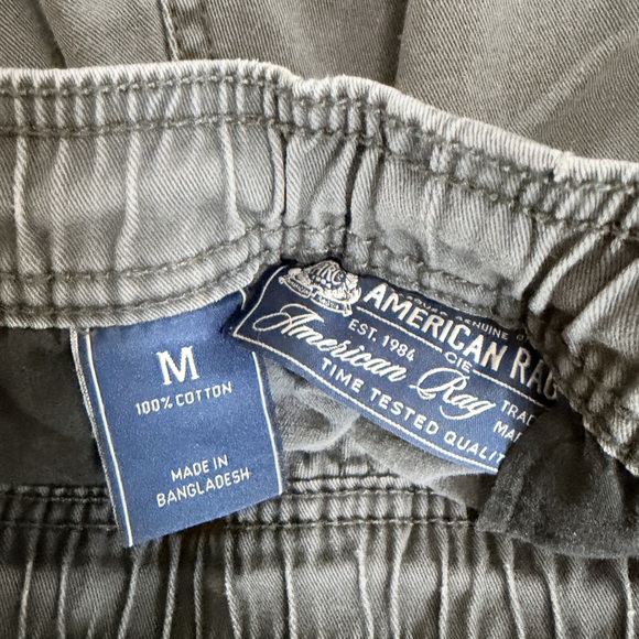 men petite 31W medium cargo pants American rag 100% cotton grey natural fabrics - Picture 2 of 5